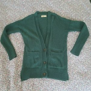 Hollister Cardigan Sweater Teal L